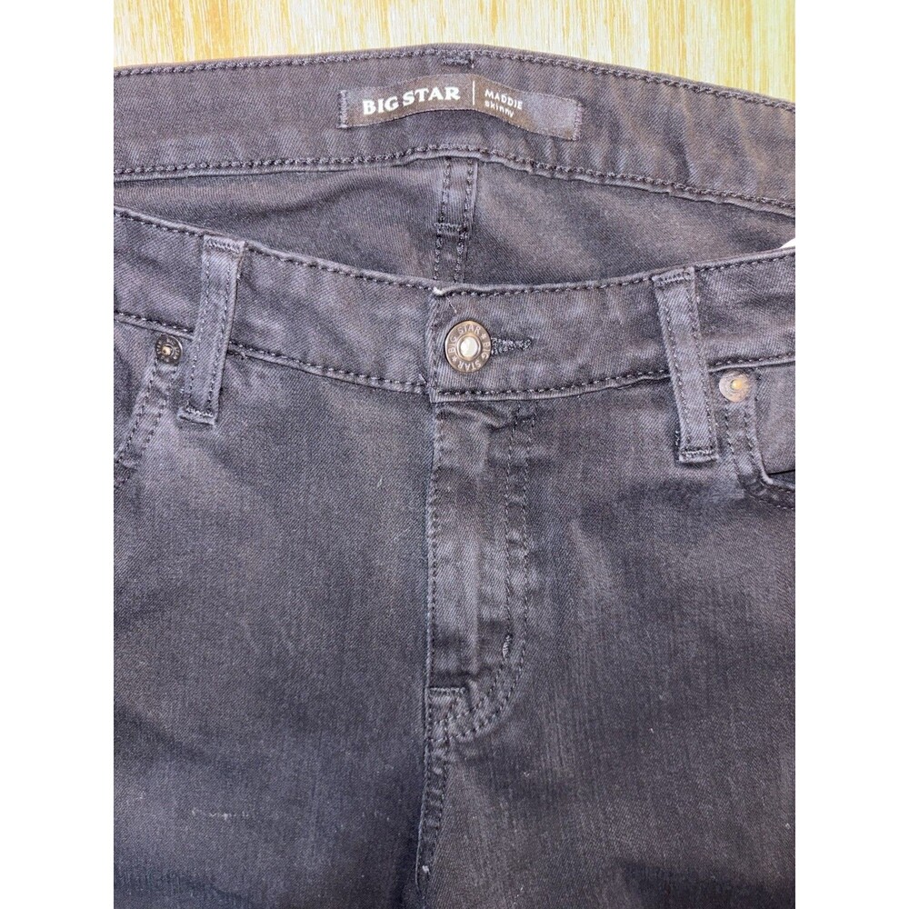 Big Star Bella Jeans Size 30R Women's Mid-Rise Black Stretch Denim Comfort - Picture 3 of 4